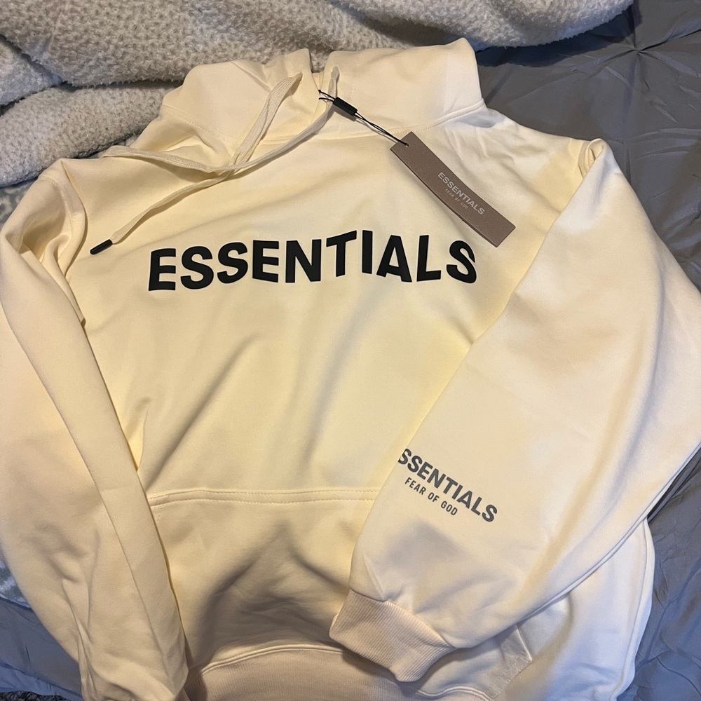Essentials cream hoodie